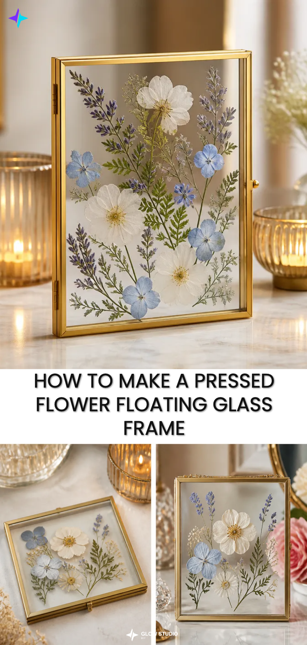 How to Make a Pressed Flower Floating Glass Frame