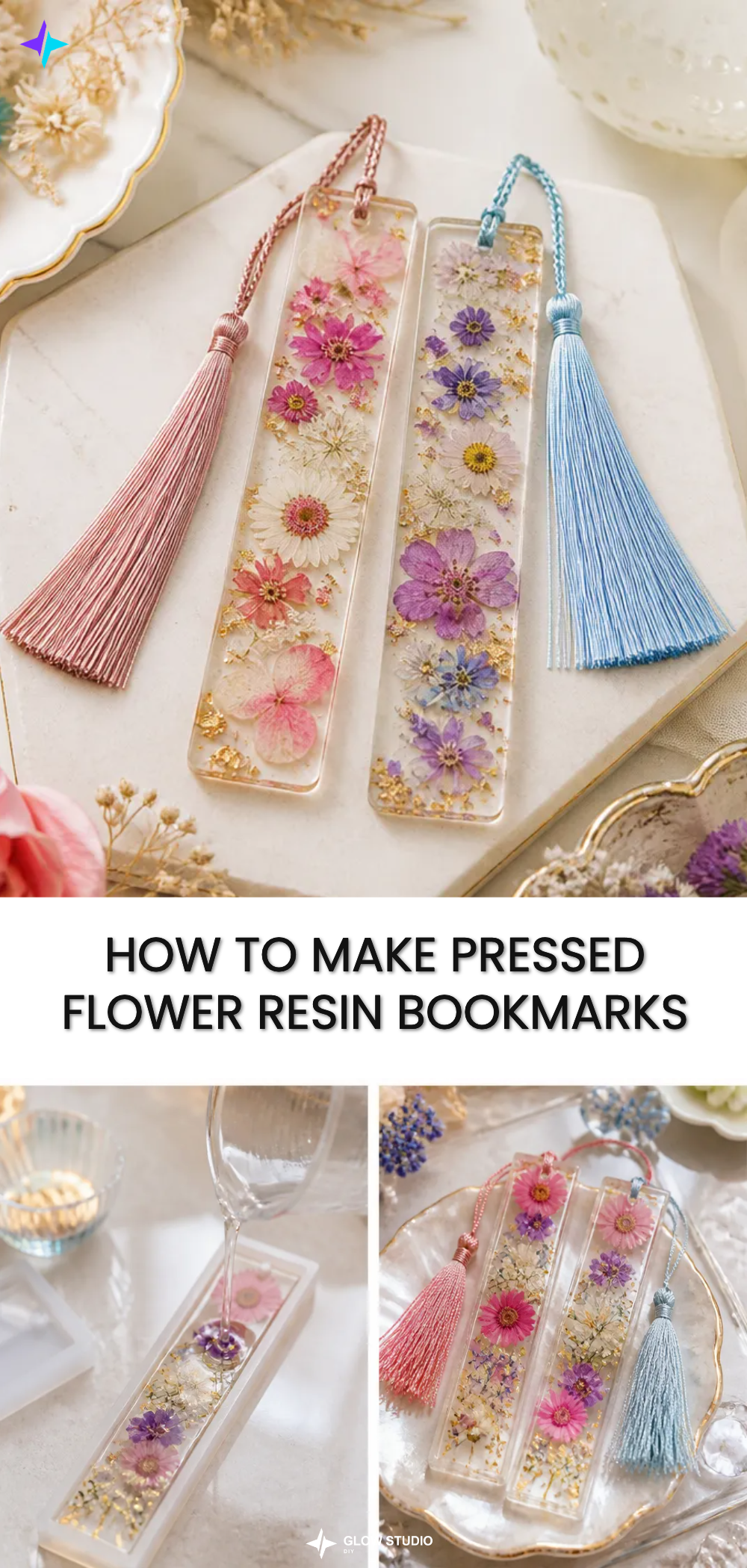 How to Make Pressed Flower Resin Bookmarks