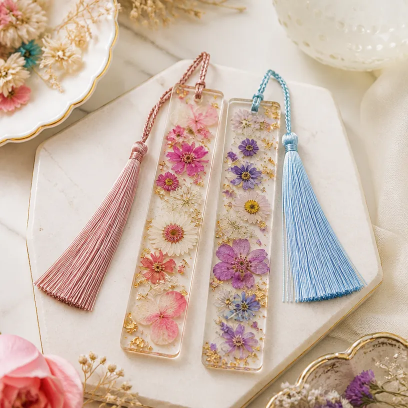 How to Make Pressed Flower Resin Bookmarks