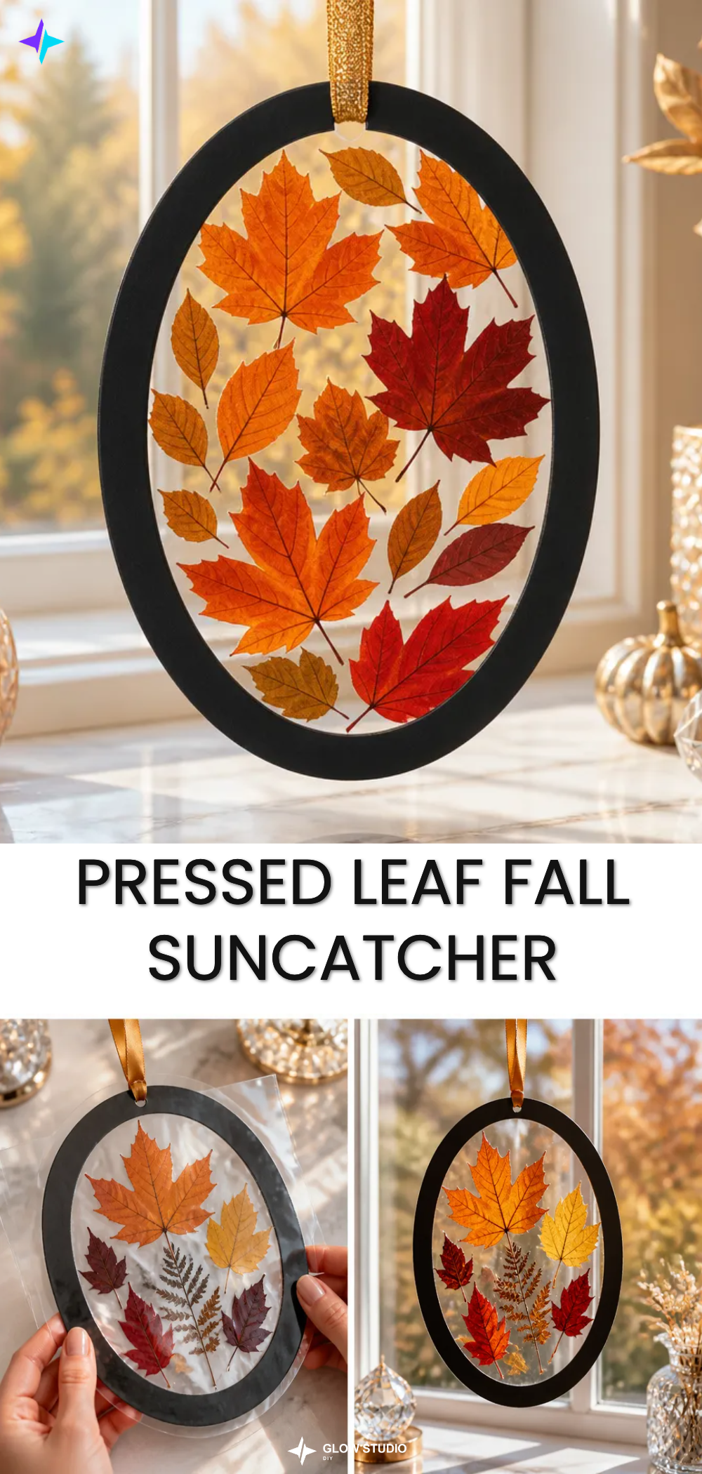 Pressed Leaf Fall Suncatcher