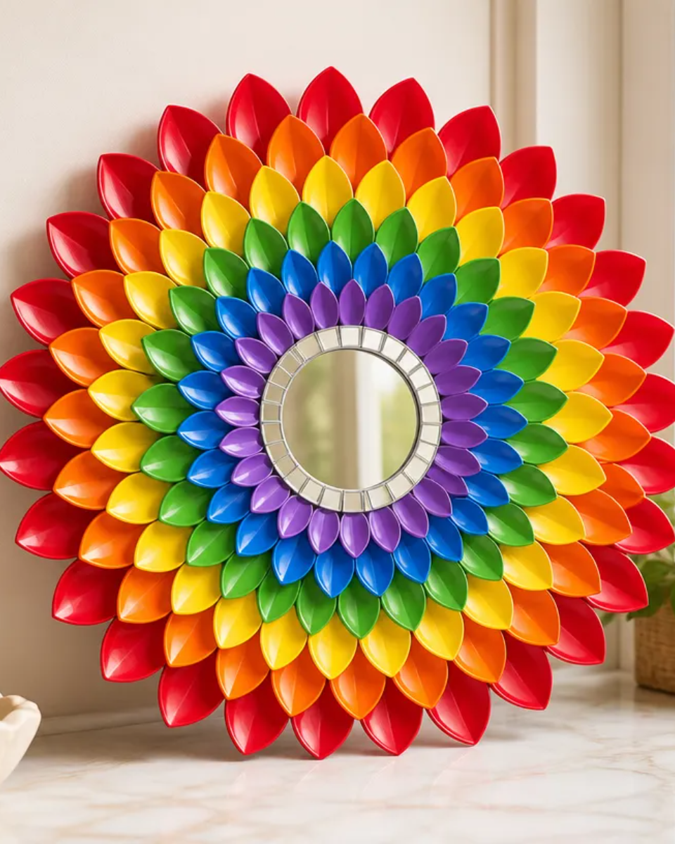 Crystal Lotus Prism Mirror Frame DIY for Elegant Home Decor