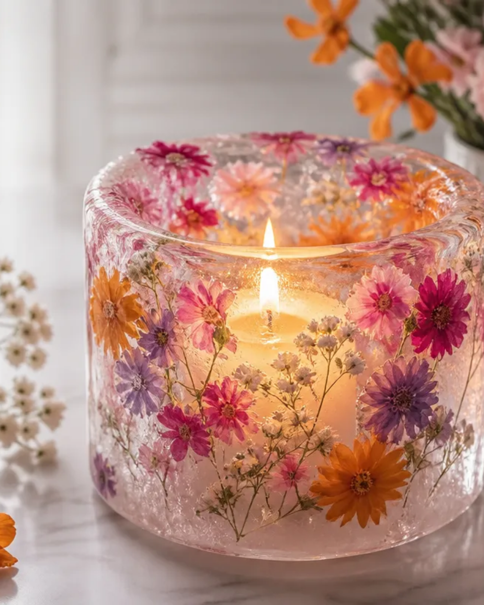 DIY Crystal Ice Candle for Elegant Crystal-Inspired Home Decor