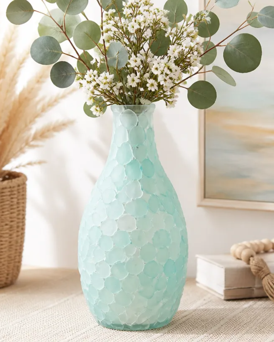 DIY Elegant Faux Sea Glass Vase for Home Decor