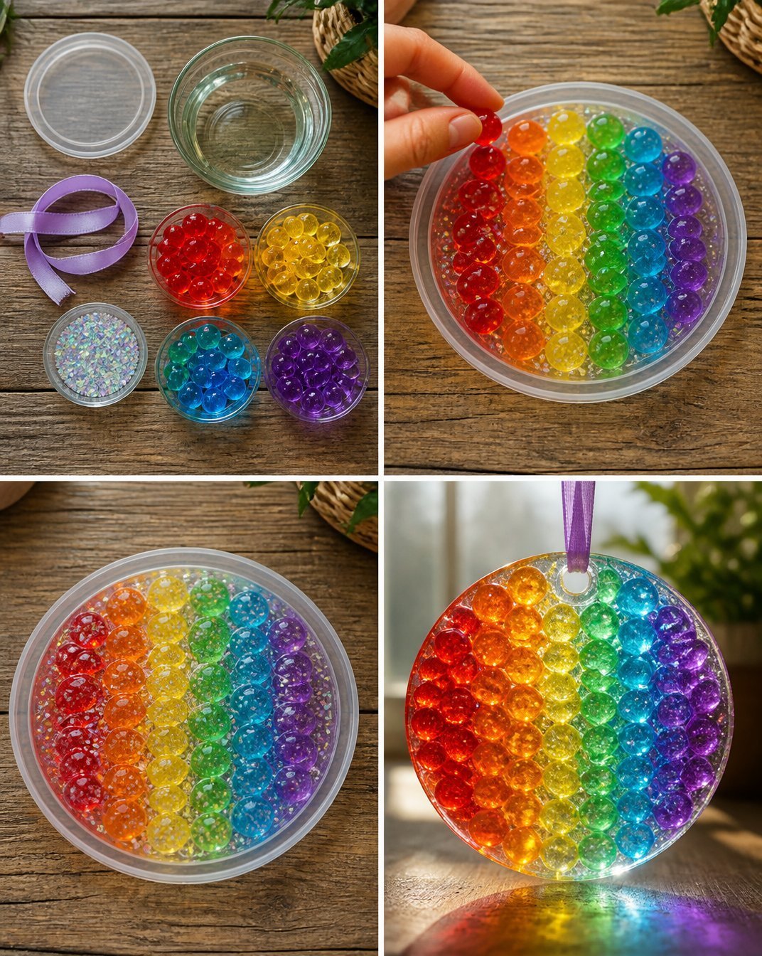 Prismatic Rainbow Crystal Ice Window Suncatcher