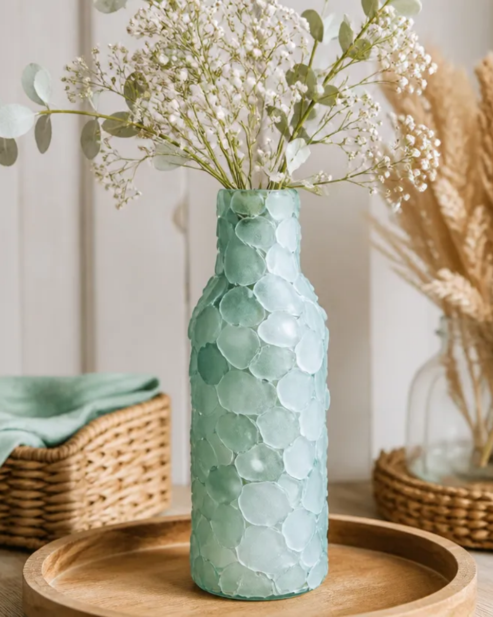 DIY Artificial Sea Glass Vase for Coastal Decor
