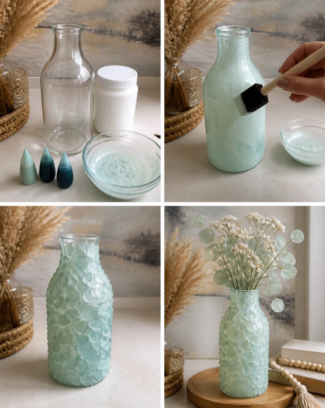 Coastal Decor: Artificial Sea Glass Vase
