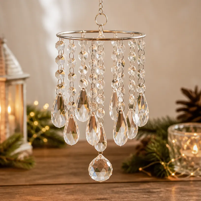 Elegant Crystal Pendant for Chandeliers and Home Decor
