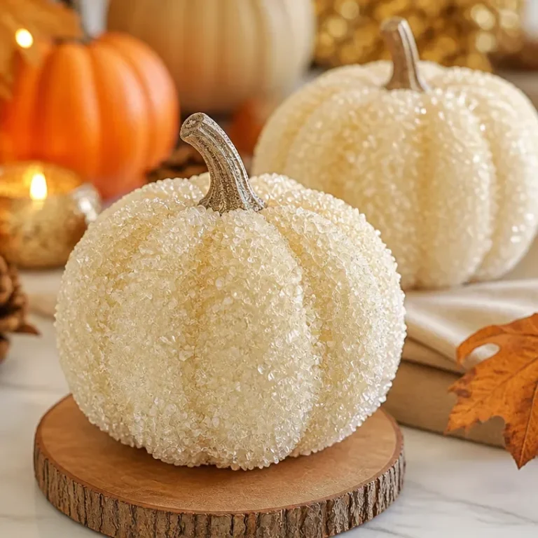 DIY Crystal Pumpkin Centerpieces with Sparkling Crystals