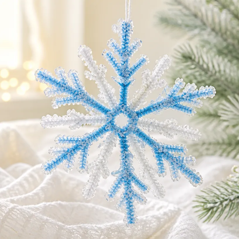 Crystal Snowflake Ornament - Elegant Winter Decor