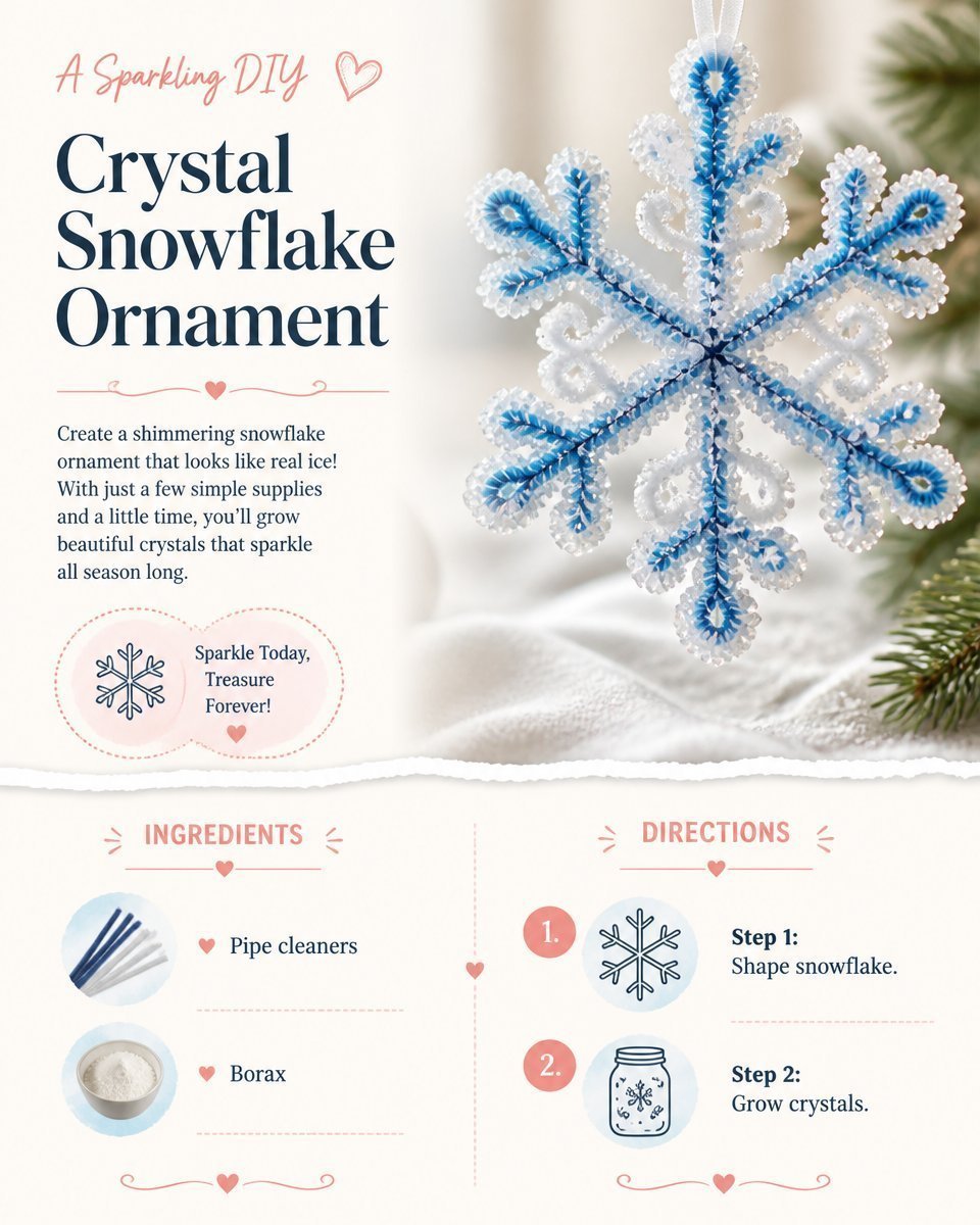 Crystal Snowflake Ornament - Elegant Winter Decor