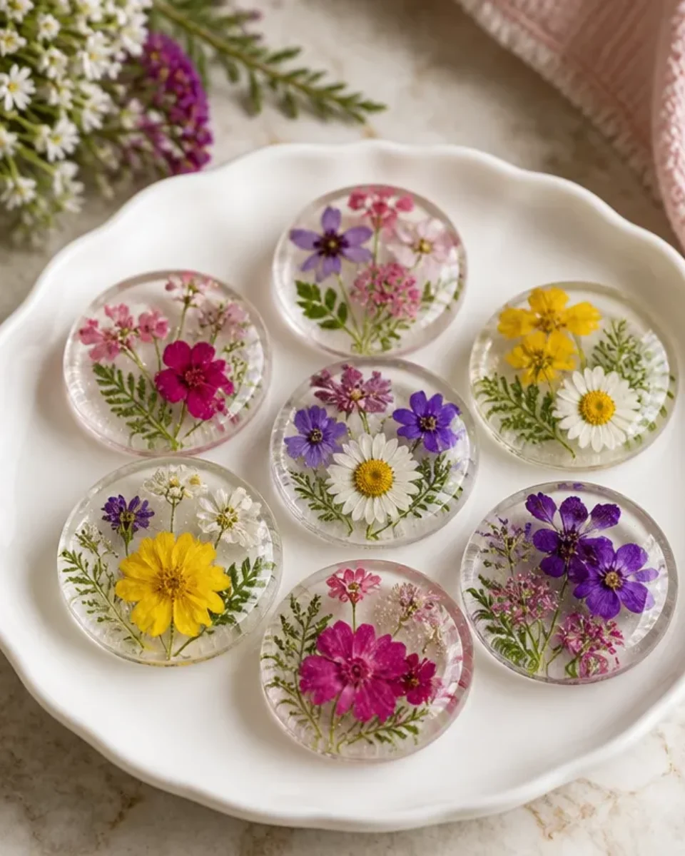 DIY Floral Resin-Style Ornament for Home Decor