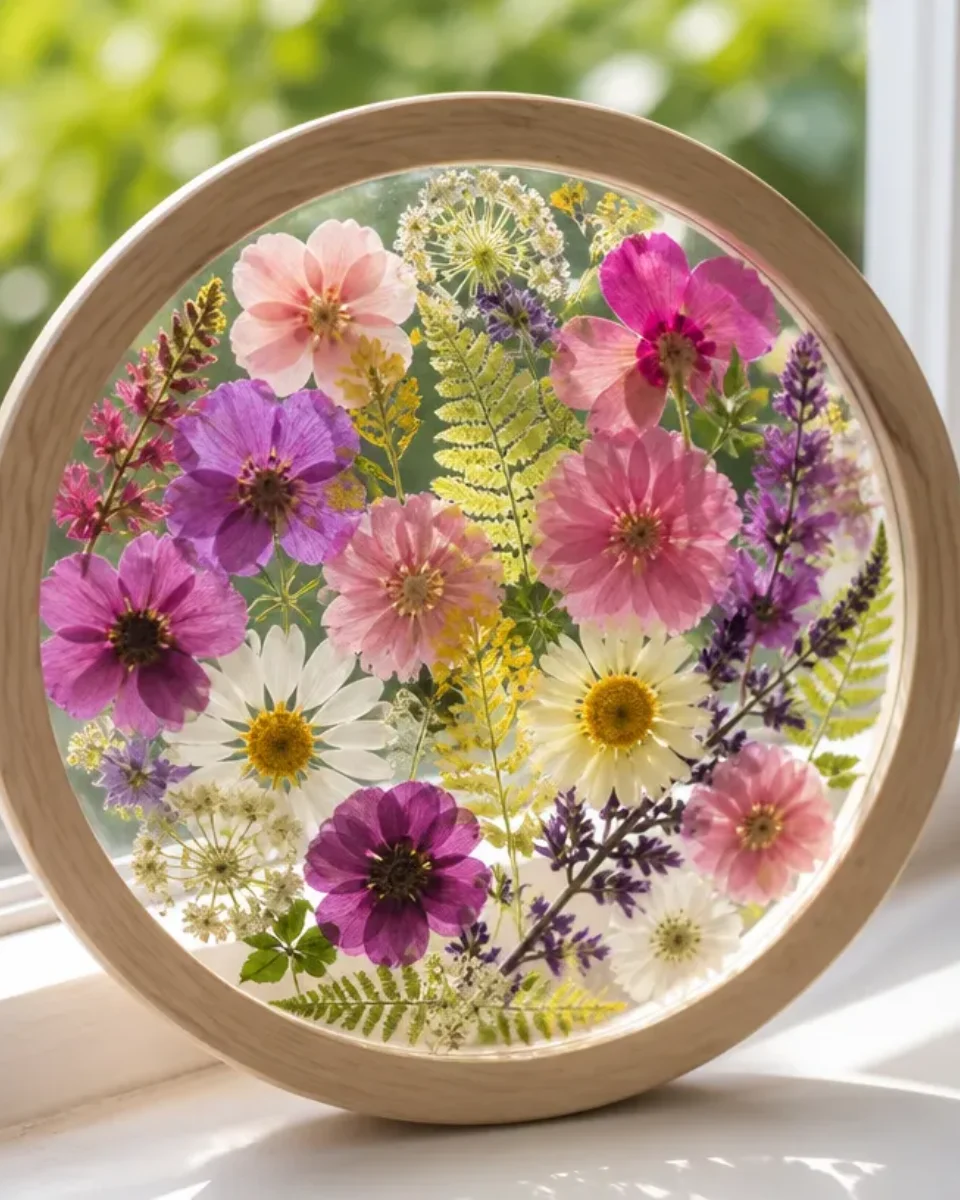 DIY Floral Wedding Suncatcher: Elegant Glass Flower Window Decor