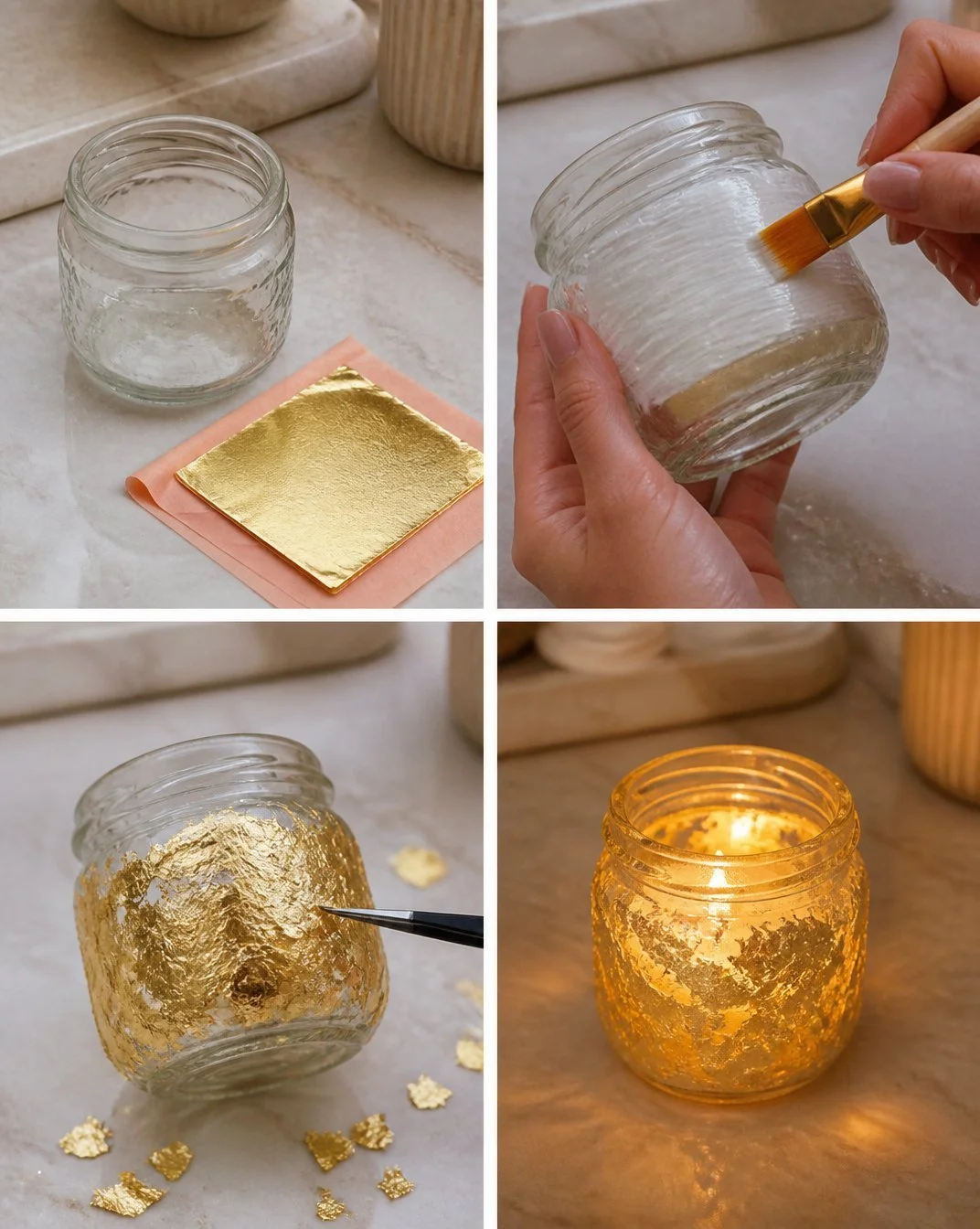 Golden Leaf Candle Holder - Elegant Gold Home Decor
