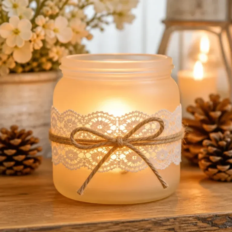 DIY matte-finish glass candle holder for stylish home decor