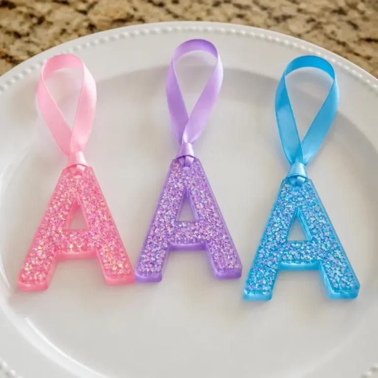 DIY personalized crystal initial ornament keepsake for unique holiday decor