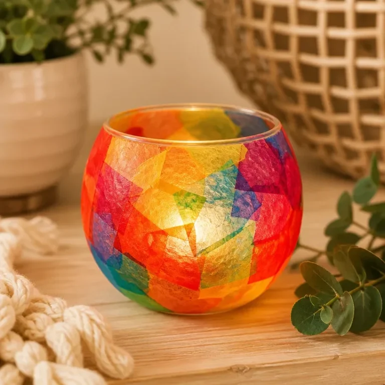 DIY Prismatic Candle Holders for Colorful Home Decor