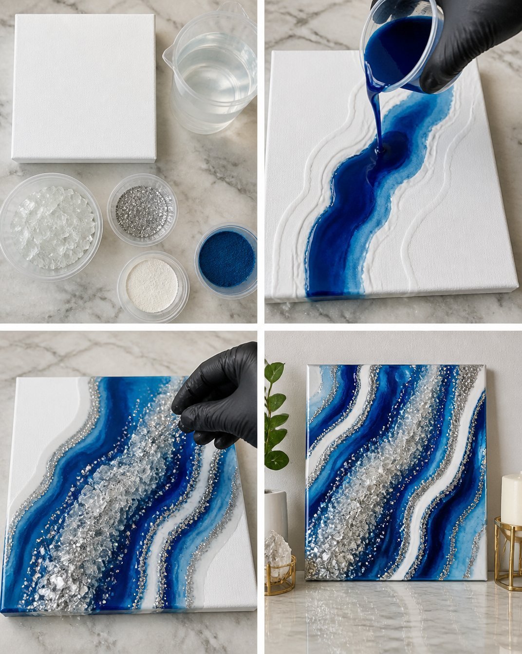 Resin Geode Wall Art: DIY Faux Crystal Decor