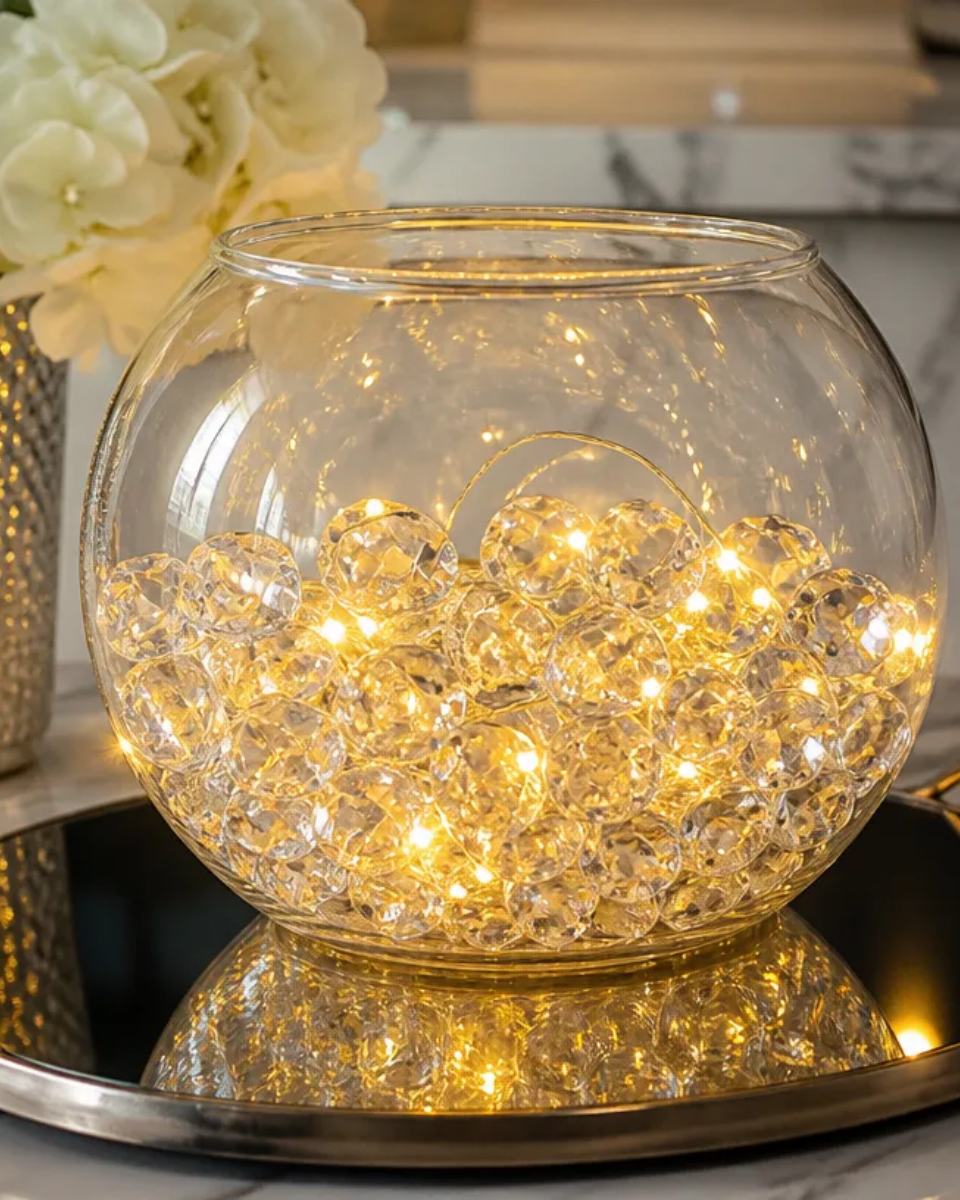 Elegant DIY Crystal Orb Centerpiece for Table Decor