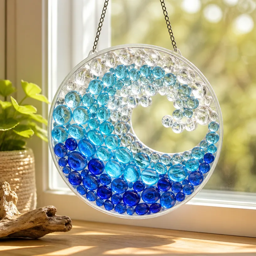 Sea Glass Wave Suncatcher