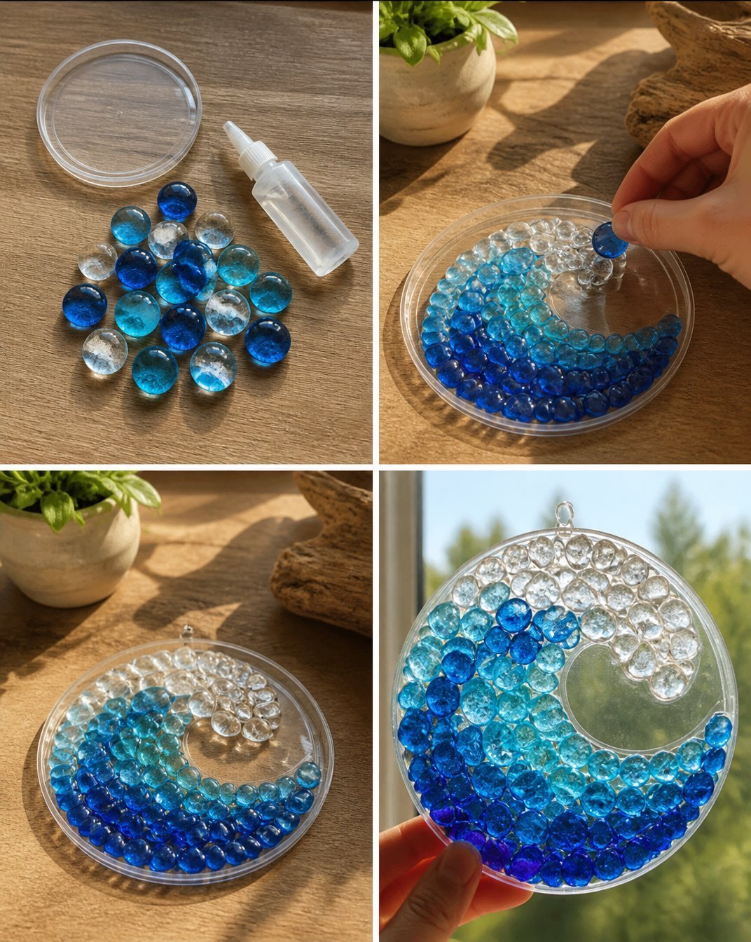 Sea Glass Wave Suncatcher